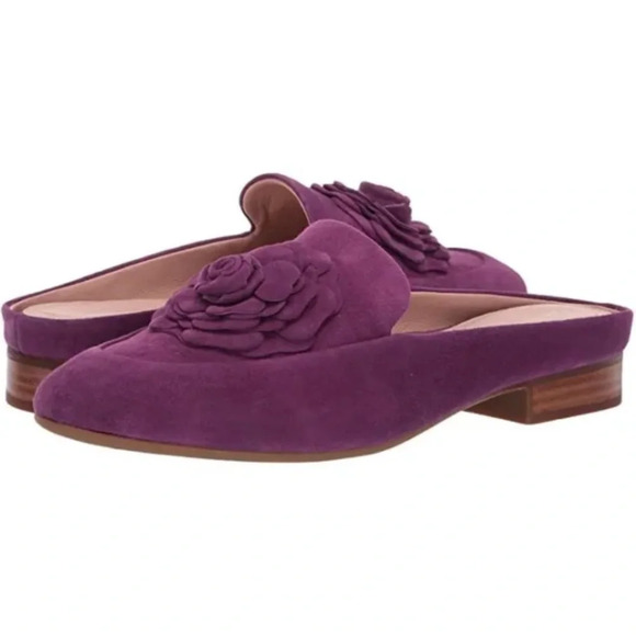 Taryn Rose Blythe slip-on appliqué floral mules - Picture 1 of 8